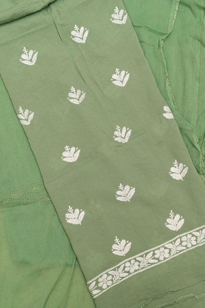 Modal Unstitched Suit Length - Green